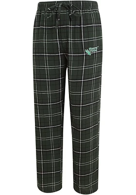 North Texas Mean Green Mens Plaid Flannel Sleep Pants