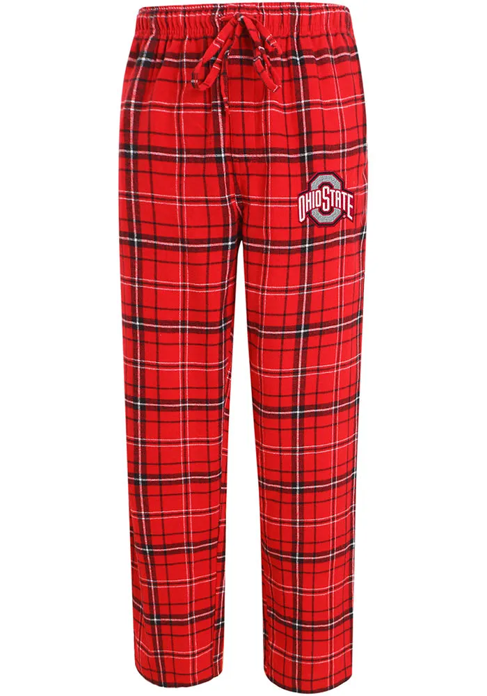 Ohio State Buckeyes Mens Red Plaid Flannel Sleep Pants