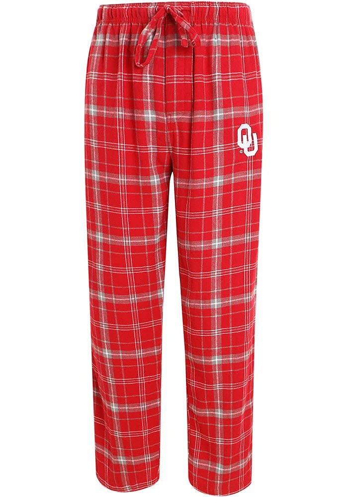 Concepts Sport Oklahoma Sooners Mens Crimson Plaid Flannel Sleep Pants