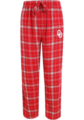 Concepts Sport Oklahoma Sooners Mens Crimson Plaid Flannel Sleep Pants