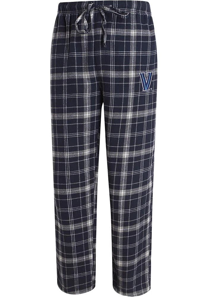 Concepts Sport Villanova Wildcats Mens Navy Blue Plaid Flannel Sleep Pants