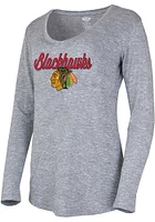 Concepts Sport Chicago Blackhawks Womens Grey Layover Loungewear Sleep Shirt