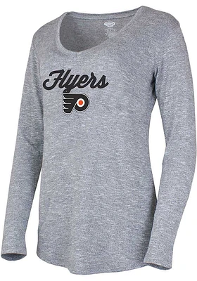 Concepts Sport Philadelphia Flyers Womens Grey Layover Loungewear Sleep Shirt