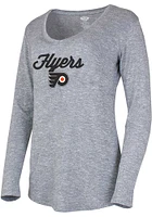 Concepts Sport Philadelphia Flyers Womens Grey Layover Loungewear Sleep Shirt