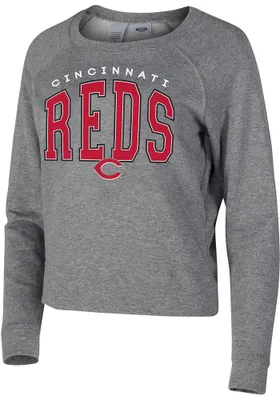 Cincinnati Reds Womens Grey Mainstream Crew Sweatshirt