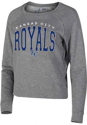 Kansas City Royals Womens Grey Mainstream Crew Sweatshirt