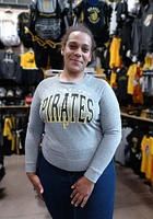 Pittsburgh Pirates Womens Grey Mainstream Crew Sweatshirt