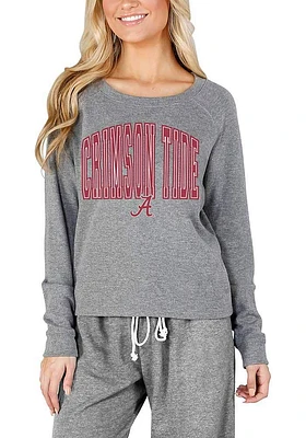 Concepts Sport Alabama Crimson Tide Womens Grey Mainstream Crew Sweatshirt