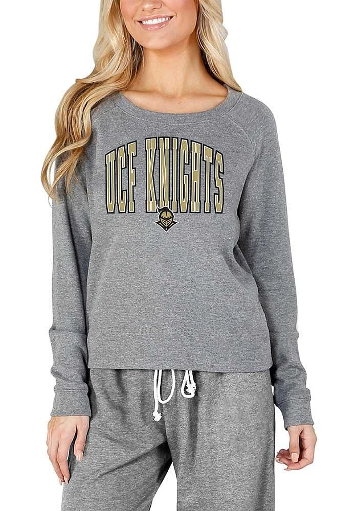 Concepts Sport UCF Knights Womens Grey Mainstream Crew Sweatshirt
