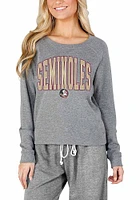 Concepts Sport Florida State Seminoles Womens Grey Mainstream Crew Sweatshirt