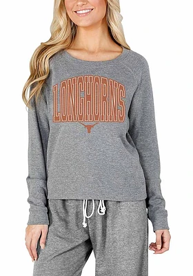 Concepts Sport Texas Longhorns Womens Grey Mainstream Crew Sweatshirt