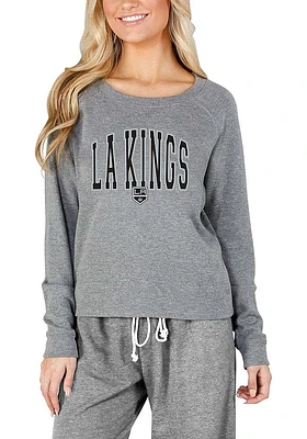 Concepts Sport Los Angeles Kings Womens Grey Mainstream Crew Sweatshirt