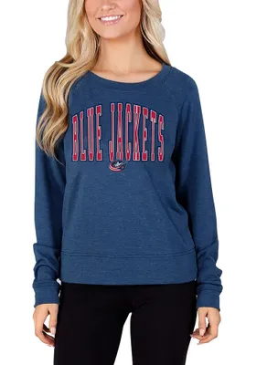 Concepts Sport Columbus Blue Jackets Womens Navy Mainstream Crew Sweatshirt