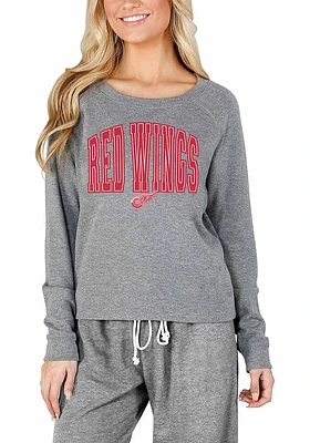 Concepts Sport Detroit Red Wings Womens Grey Mainstream Crew Sweatshirt