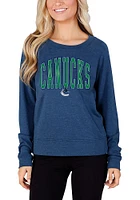 Concepts Sport Vancouver Canucks Womens Navy Blue Mainstream Crew Sweatshirt