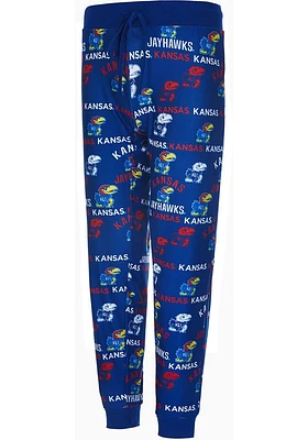 Kansas Jayhawks Womens Blue Flagship Jogger Loungewear Sleep Pants