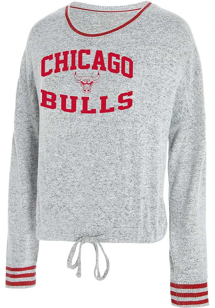 Concepts Sport Chicago Bulls Womens Grey Siesta Loungewear Sleep Shirt