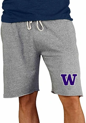 Mens Washington Huskies Grey Concepts Sport Mainstream Shorts