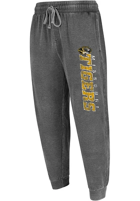 Missouri Tigers Mens Charcoal Trackside Burnout Lounge Jogger Fashion Sweatpants