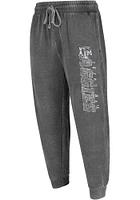 Texas A&M Aggies Mens Charcoal Trackside Burnout Lounge Jogger Fashion Sweatpants