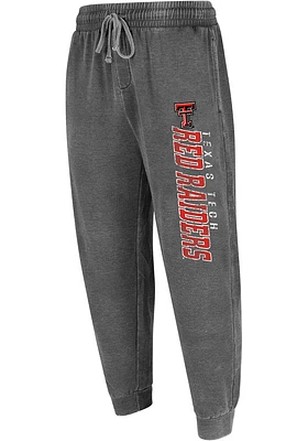 Texas Tech Red Raiders Mens Charcoal Trackside Burnout Lounge Jogger Fashion Sweatpants