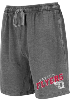 Dayton Flyers Mens Charcoal Trackside Burnout Shorts