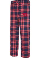 Dayton Flyers Mens Navy Blue Takeaway Plaid Sleep Pants