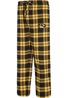 Missouri Tigers Mens Black Takeaway Plaid Sleep Pants