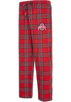 Ohio State Buckeyes Mens Red Takeaway Plaid Sleep Pants