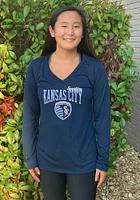 Sporting Kansas City Womens Navy Blue Marathon LS Tee