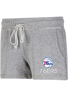 Concepts Sport Philadelphia 76ers Womens Grey Mainstream Shorts