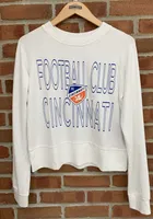 FC Cincinnati Womens White Colonnade Crew Sweatshirt