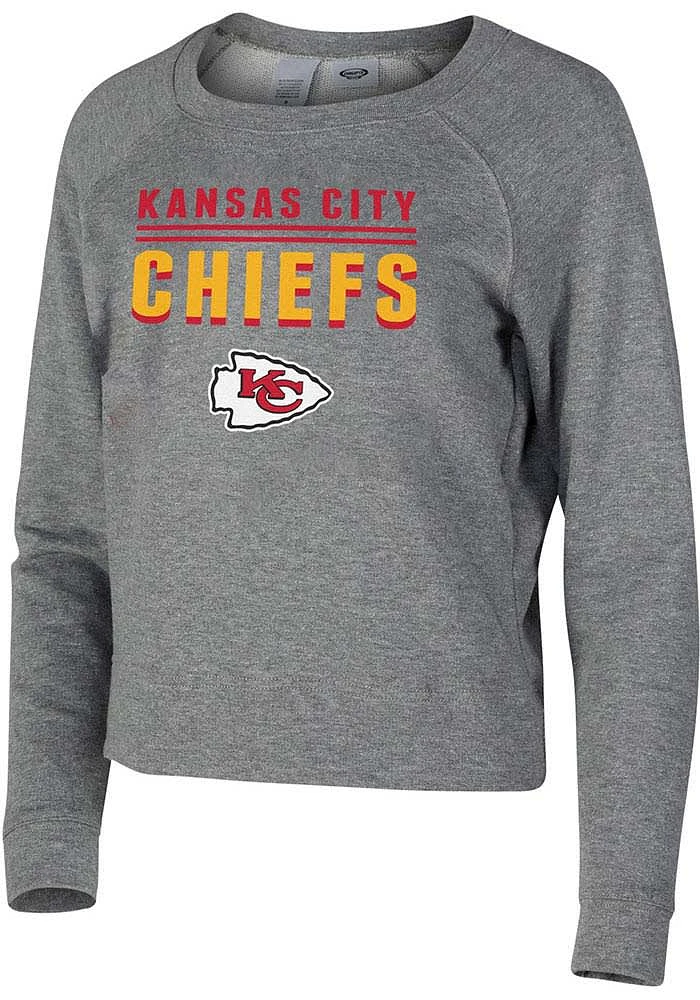 Concepts Sport Kansas City Chiefs Womens Grey Mainstream Crew Sweatshirt