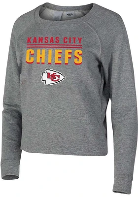 Concepts Sport Kansas City Chiefs Womens Grey Mainstream Crew Sweatshirt
