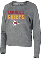 Concepts Sport Kansas City Chiefs Womens Grey Mainstream Crew Sweatshirt