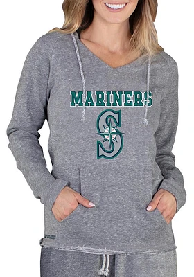 Concepts Sport Seattle Mariners Womens Grey Mainstream Terry Hooded Sweatshirt