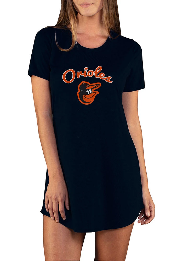Concepts Sport Baltimore Orioles Womens Black Marathon Loungewear Sleep Shirt