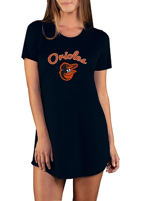 Concepts Sport Baltimore Orioles Womens Black Marathon Loungewear Sleep Shirt