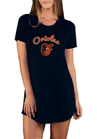 Concepts Sport Baltimore Orioles Womens Black Marathon Loungewear Sleep Shirt
