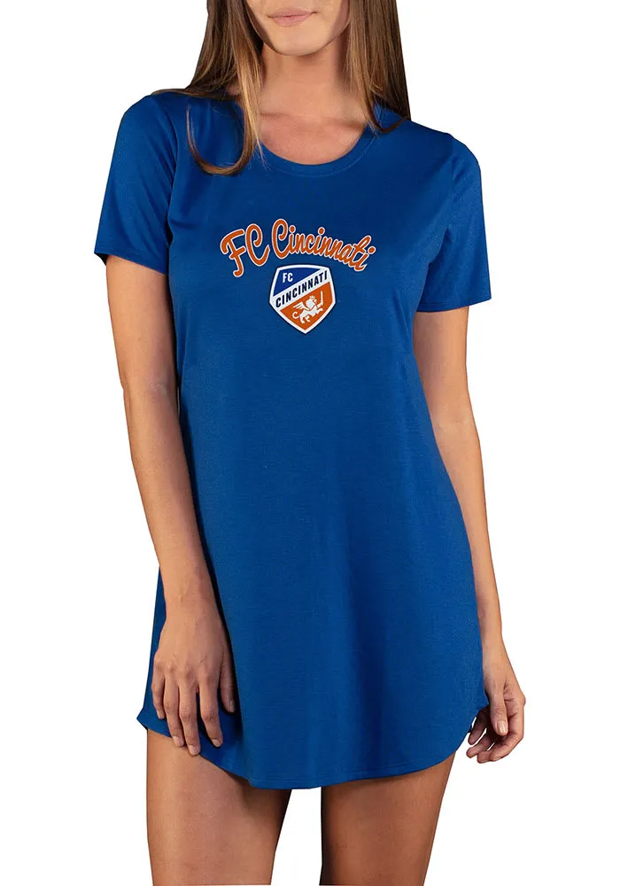 Concepts Sport FC Cincinnati Womens Blue Marathon Loungewear Sleep Shirt