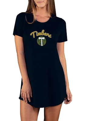 Concepts Sport Portland Timbers Womens Black Marathon Loungewear Sleep Shirt