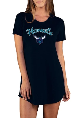 Concepts Sport Charlotte Hornets Womens Black Marathon Loungewear Sleep Shirt