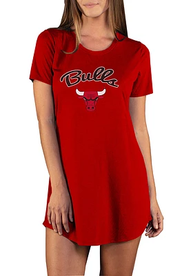 Concepts Sport Chicago Bulls Womens Red Marathon Loungewear Sleep Shirt