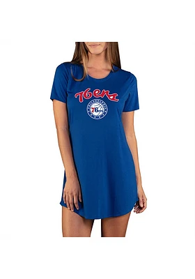 Concepts Sport Philadelphia 76ers Womens Blue Marathon Loungewear Sleep Shirt