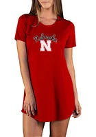 Womens Nebraska Cornhuskers Red Concepts Sport Marathon Loungewear Sleep Shirt