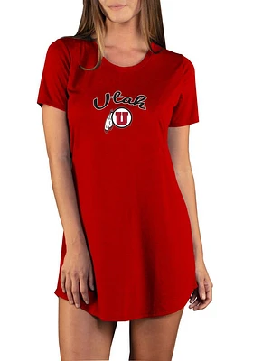 Concepts Sport Utah Utes Womens Red Marathon Loungewear Sleep Shirt