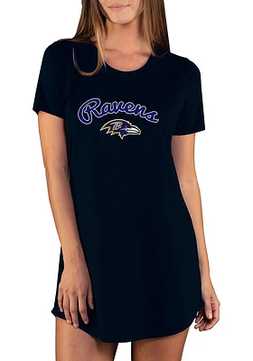 Concepts Sport Baltimore Ravens Womens Black Marathon Loungewear Sleep Shirt