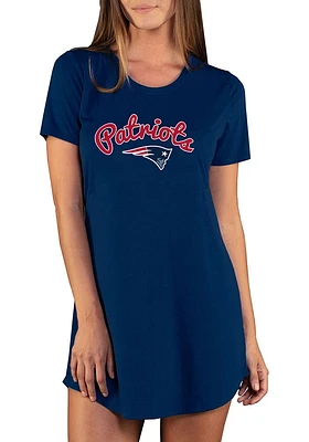 Concepts Sport New England Patriots Womens Navy Blue Marathon Loungewear Sleep Shirt