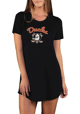 Concepts Sport Anaheim Ducks Womens Black Marathon Loungewear Sleep Shirt