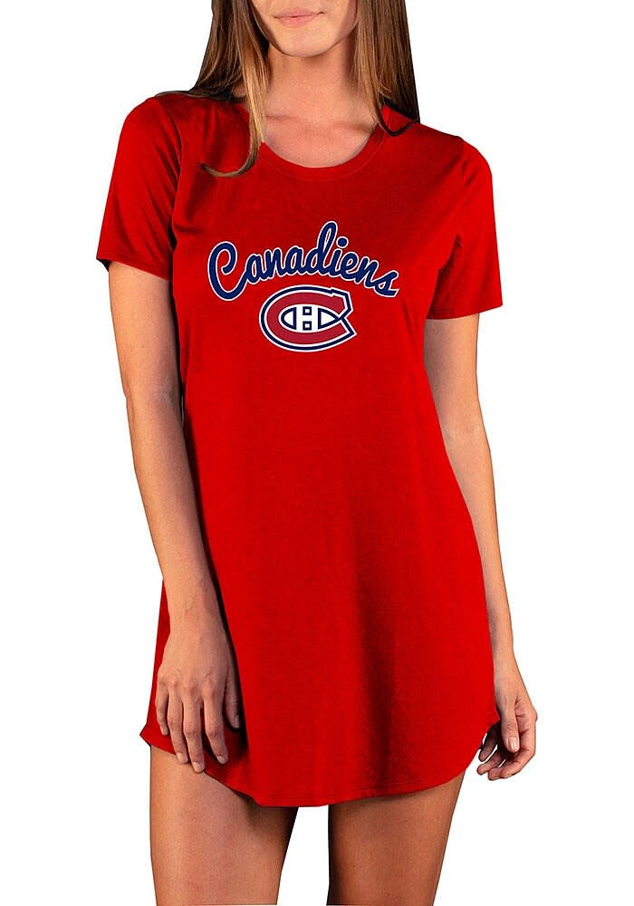 Concepts Sport Montreal Canadiens Womens Red Marathon Loungewear Sleep Shirt